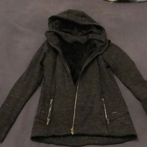 Fur lined Athleta sweatshirt